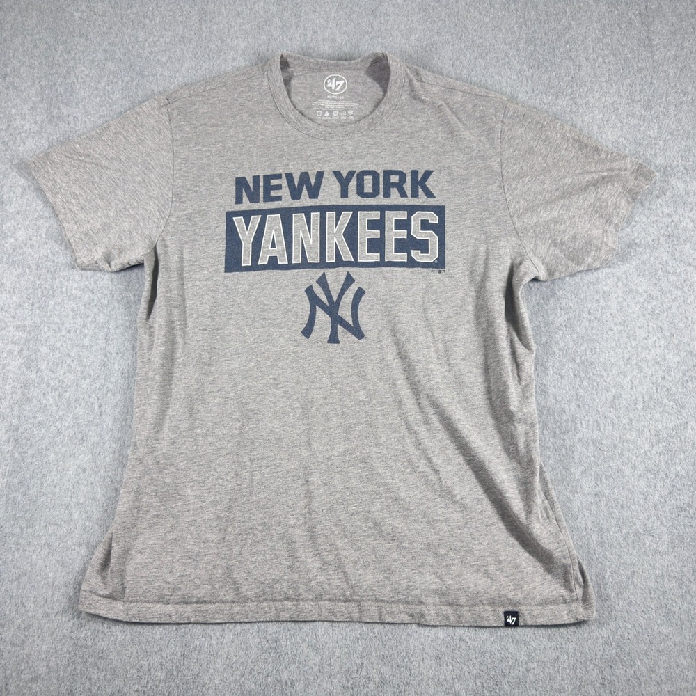 47 Brand NY Yankees T Shirt Mens XL MLB New York Heather Gray‎ Grey